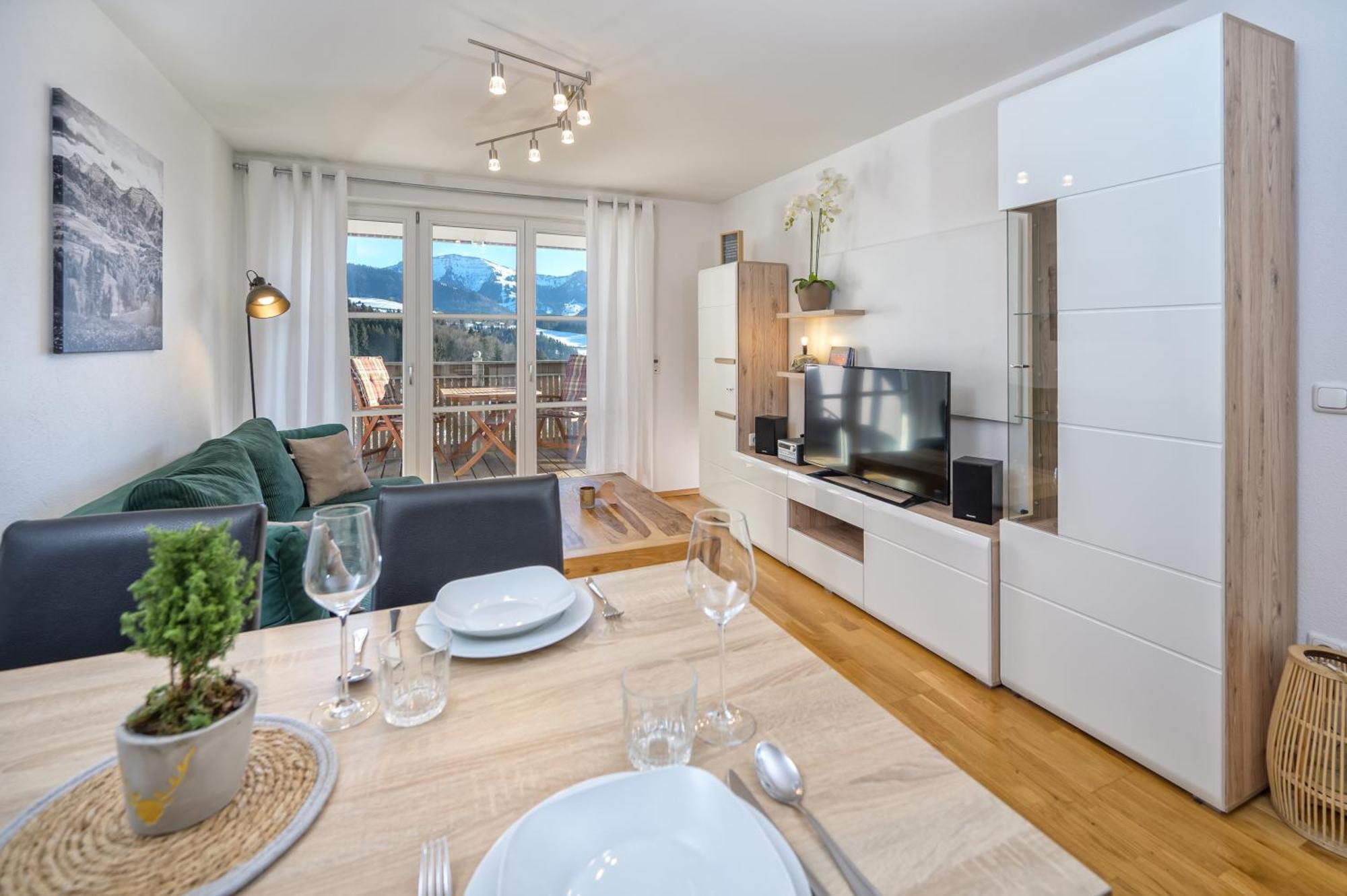 Haus "Bergblick" Ferienwohnung Falken Mit 1 Schlafzimmer Оберщауфен Екстериор снимка